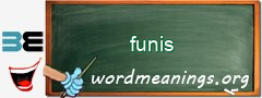 WordMeaning blackboard for funis